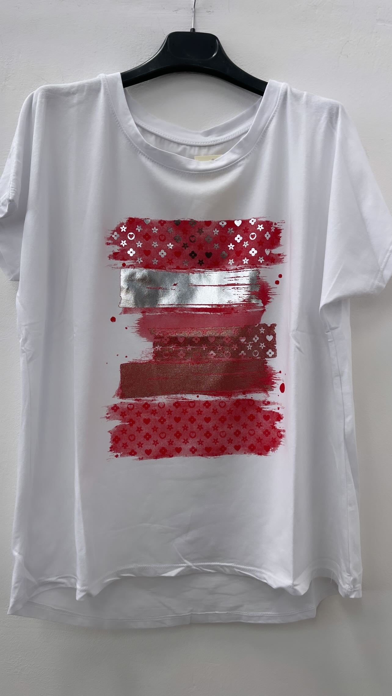 T-SHIRT LARGA PENNELLATA A FANTASIA