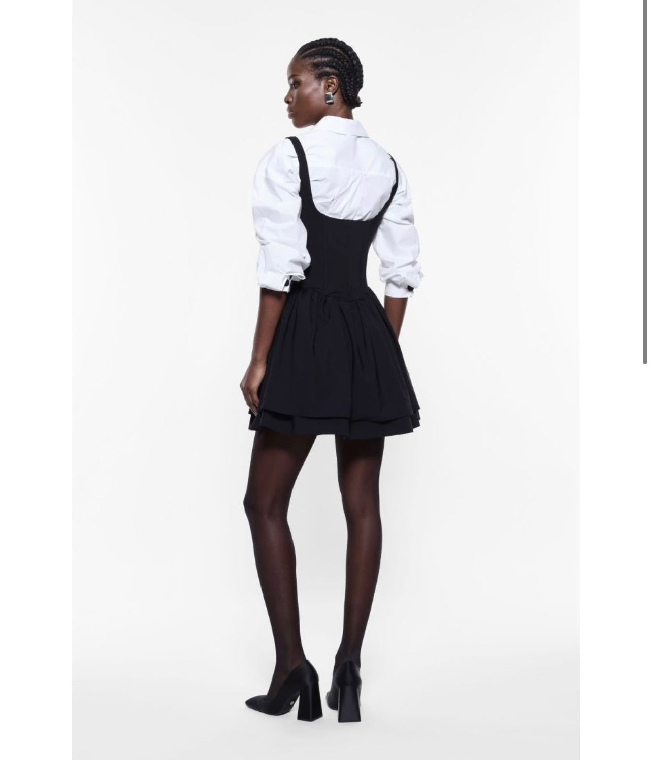VESTITO CORTO CON GONNA A RUOTA IMPERIAL