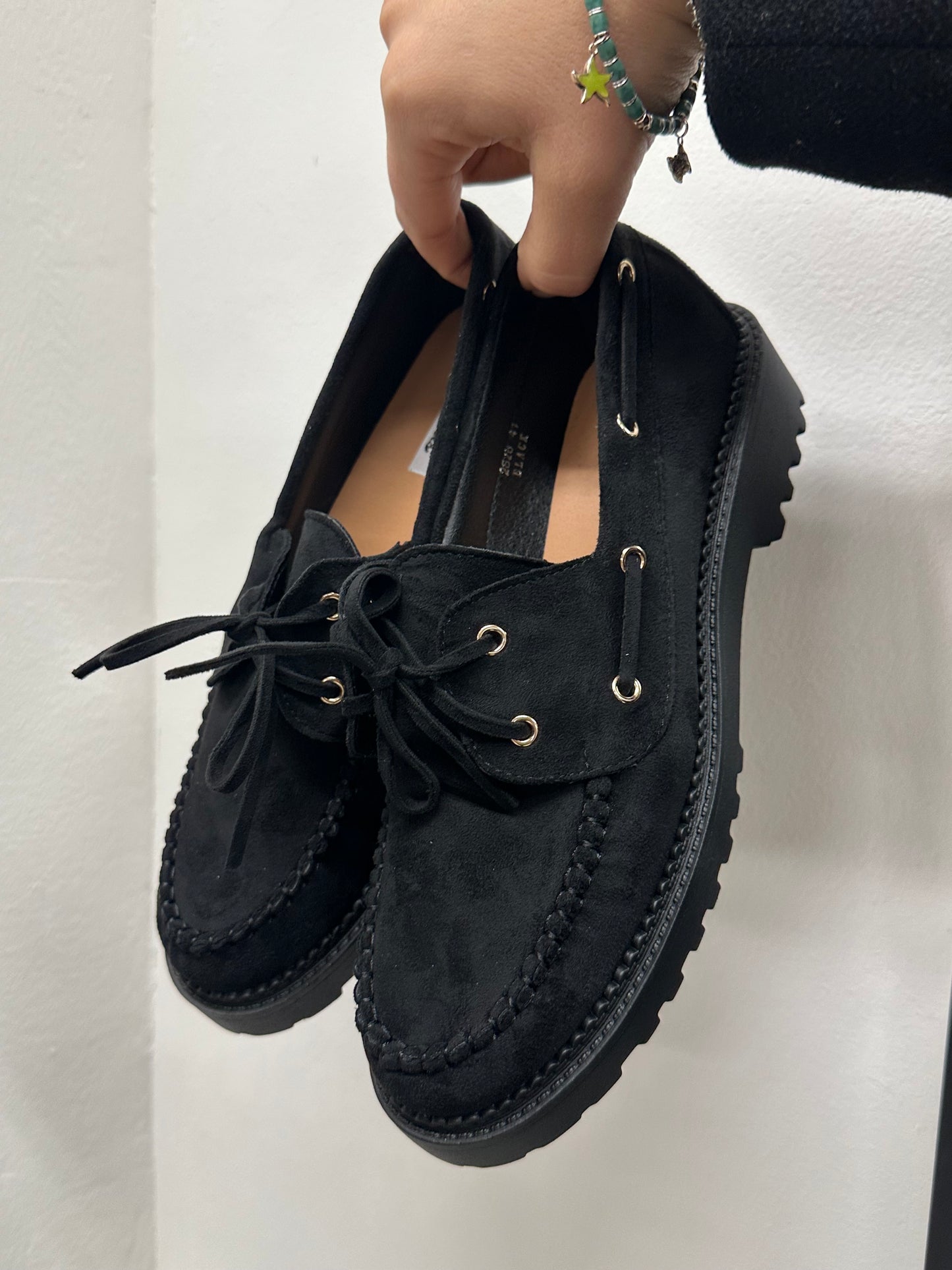 MOCASSINO NERO SCAMOSCIATO