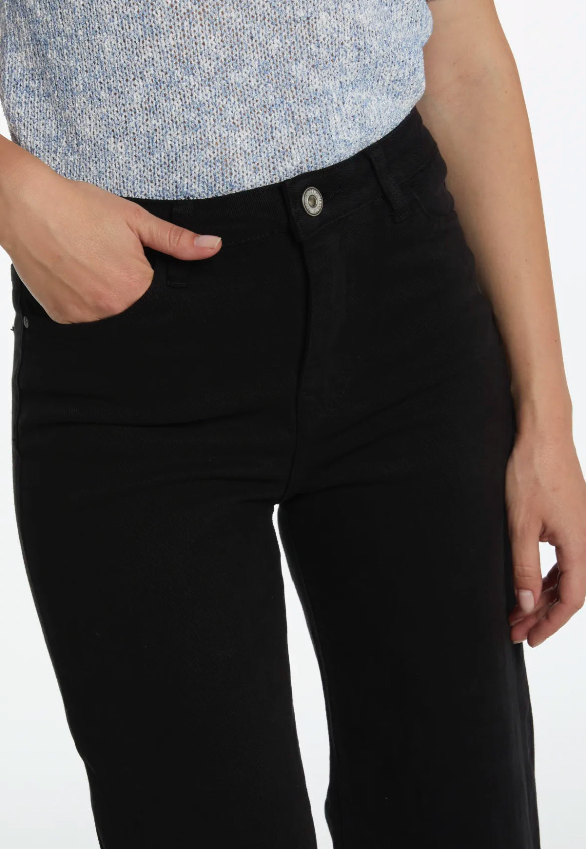 JEANS NERO PALAZZO