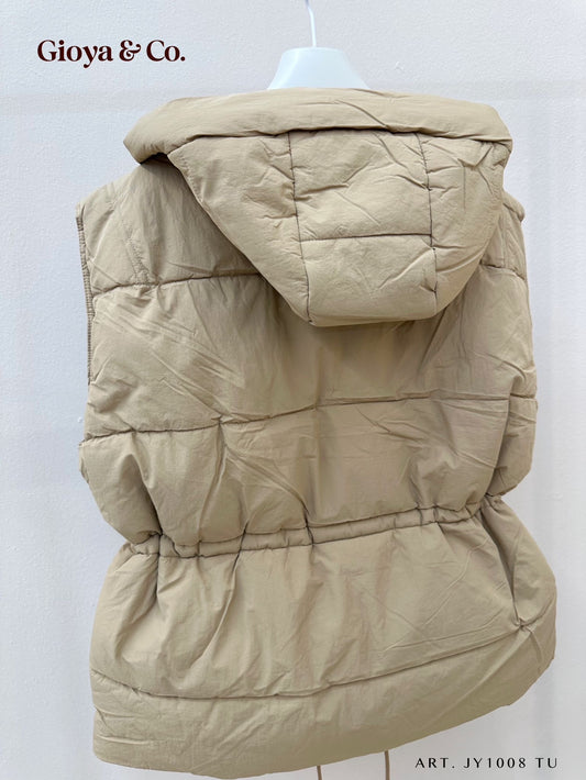 SMANICATO BEIGE CON COULISSE