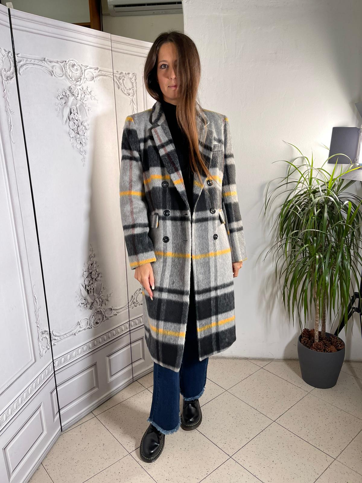 CAPPOTTO SCOZZESE GRIGIO E NERO