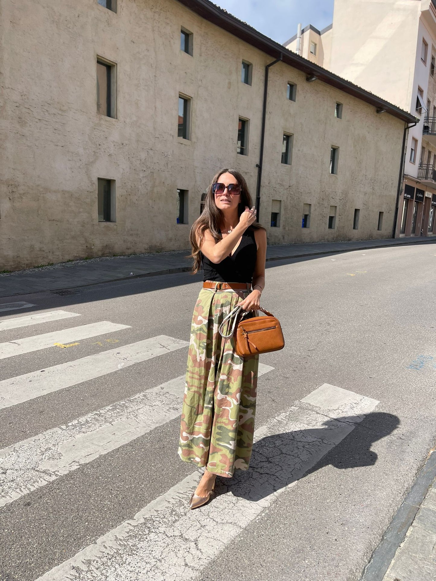 GONNA LUNGA STAMPA MILITARE