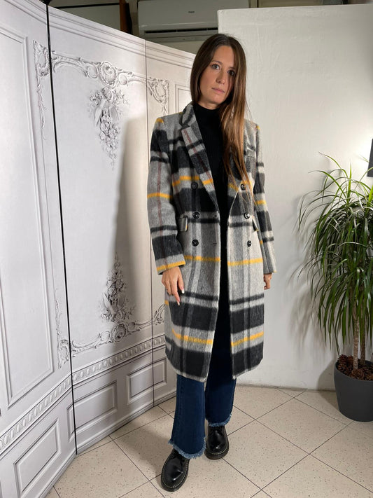 CAPPOTTO SCOZZESE GRIGIO E NERO