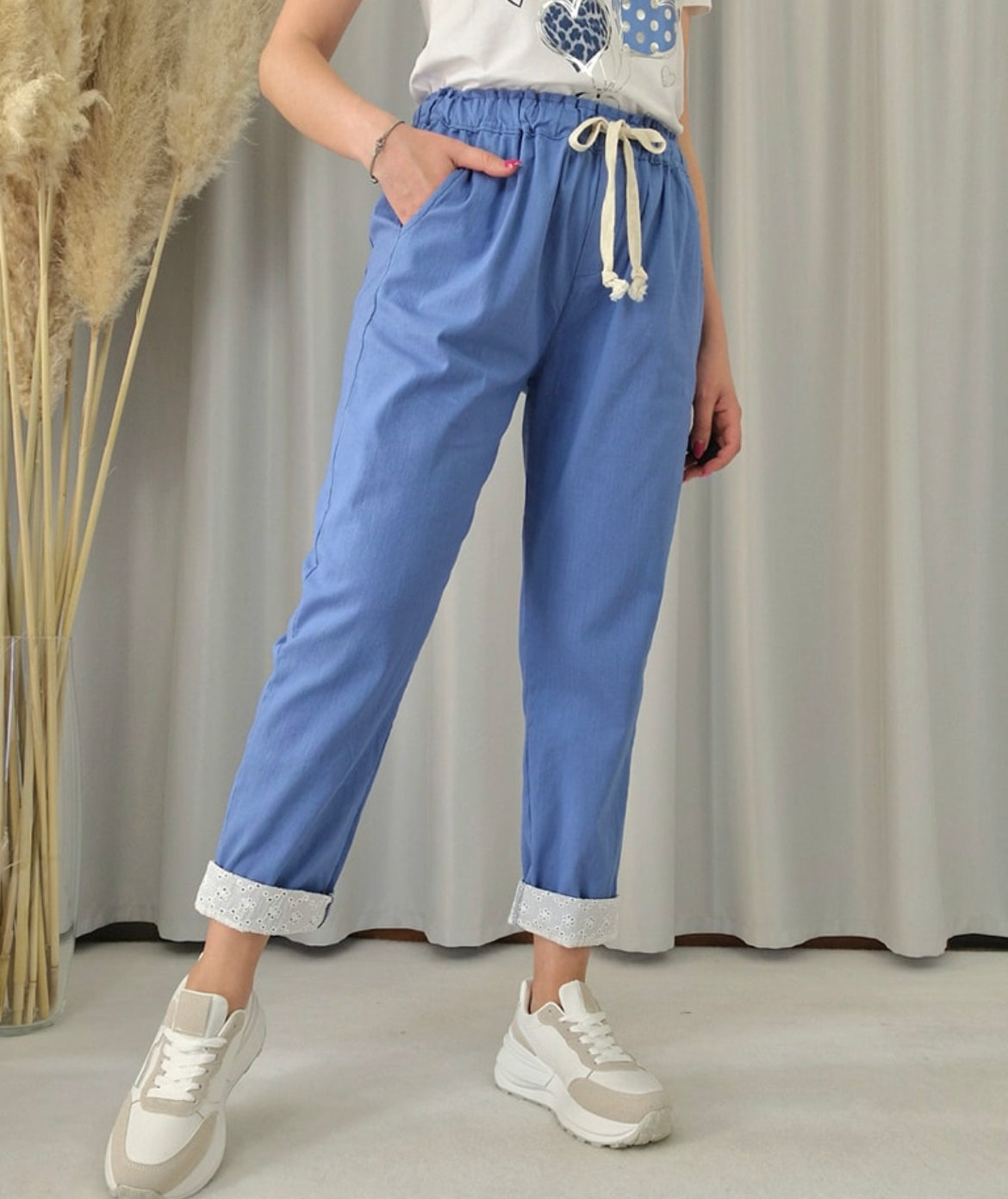 PANTALONE LINO E COTONE