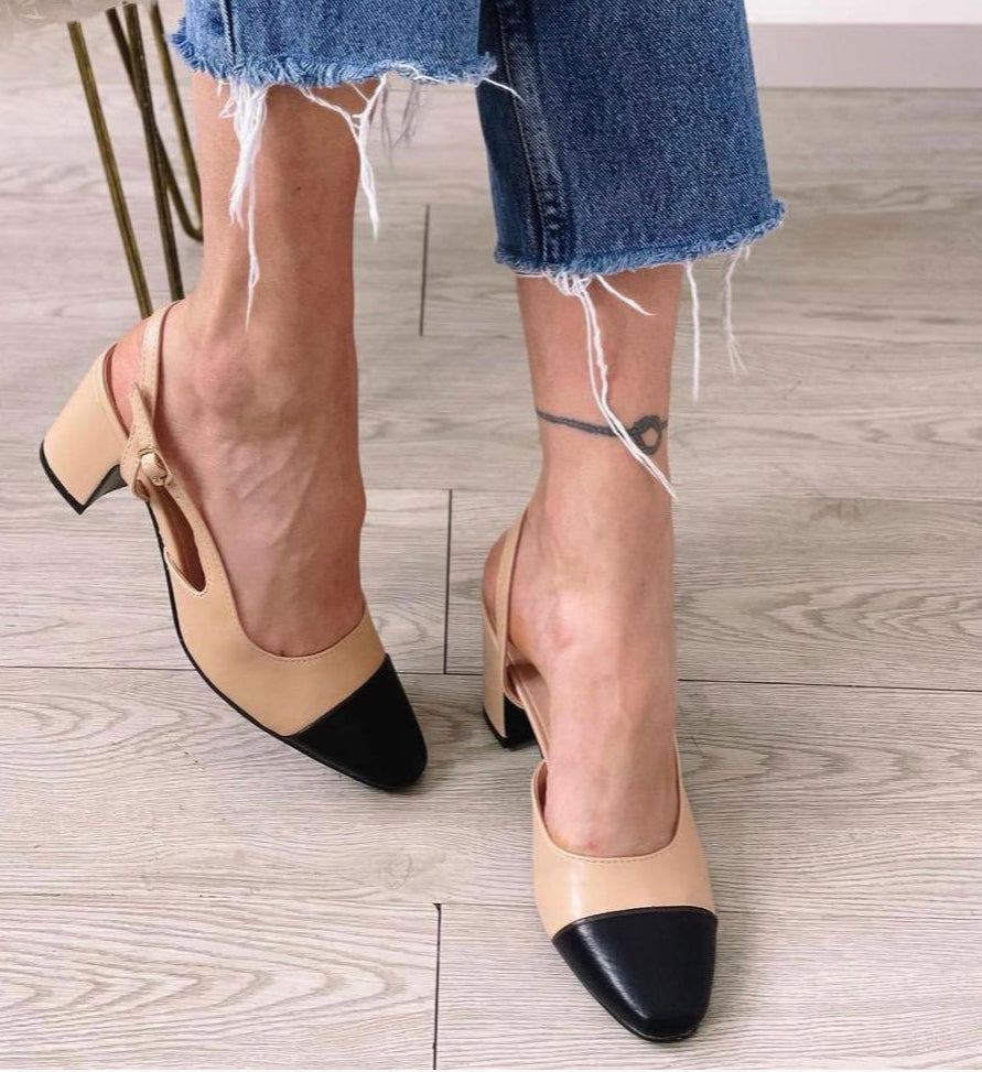 Chanel Scarpe Tacco Basso 23554 VERDE DECOLLETE CHANEL MORSETTO