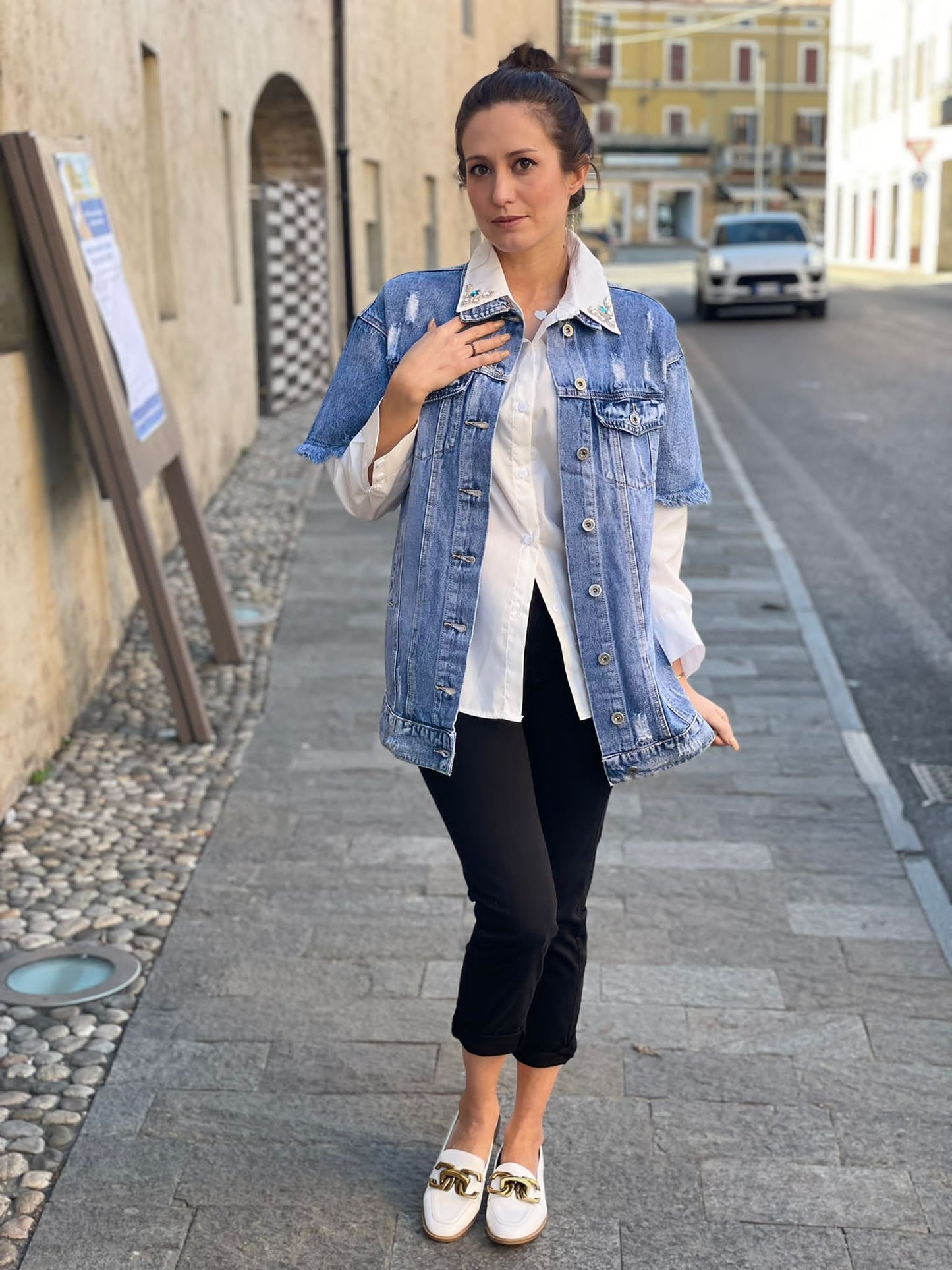 GIACCA JEANS manica corta
