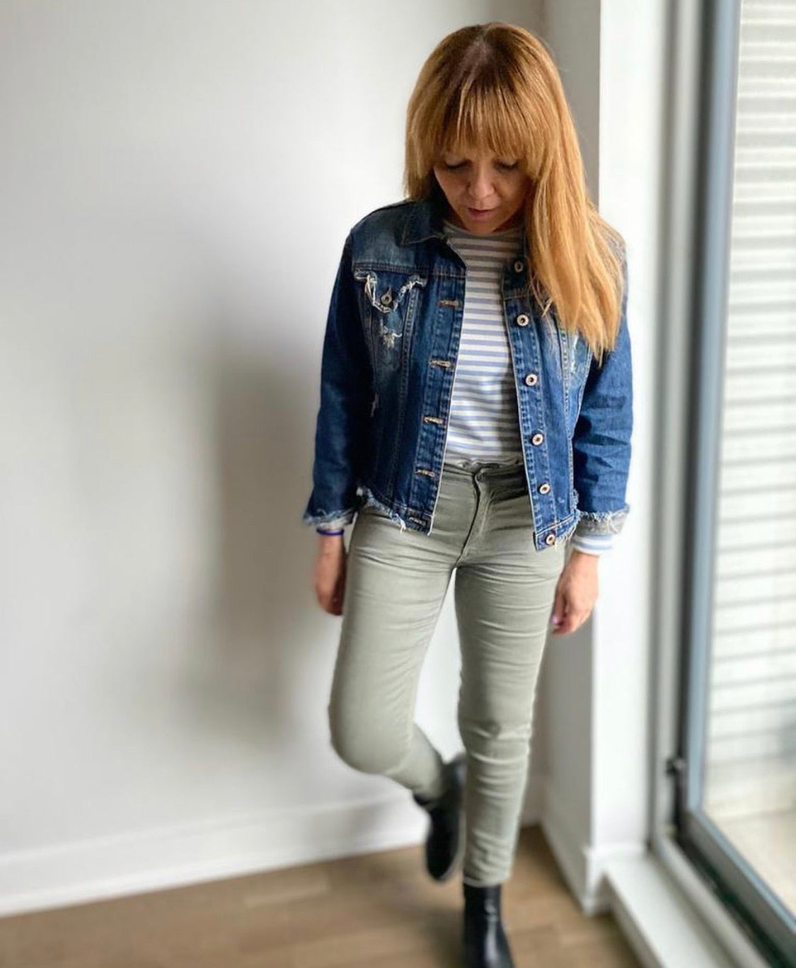 GIACCA IN JEANS CON STRAPPI