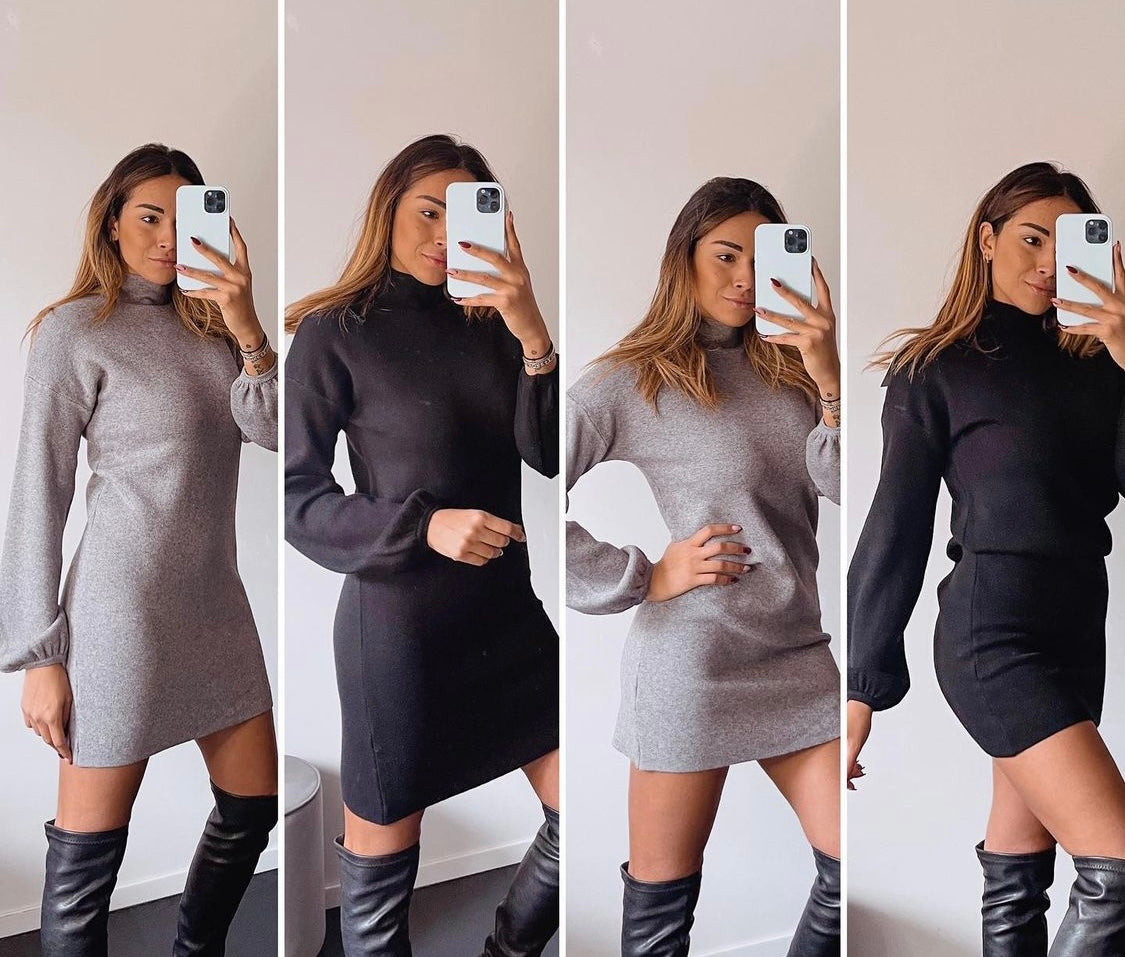 ABITINO GIADA IN MAGLIA MANICA PALLONCINO