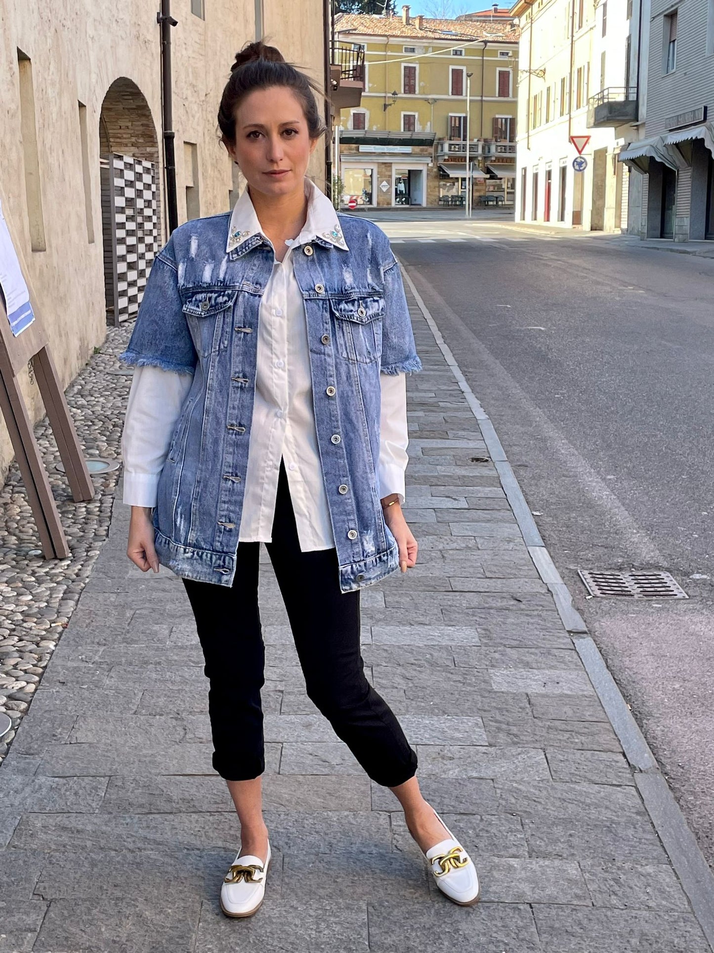 GIACCA JEANS manica corta