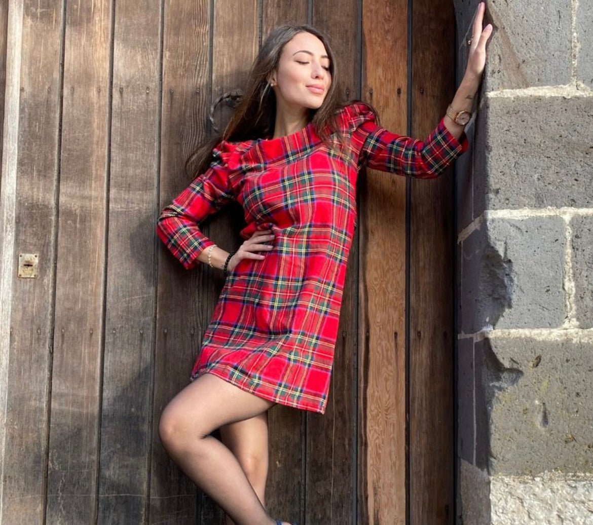 ABITINO TARTAN MANICA PALLONCINO