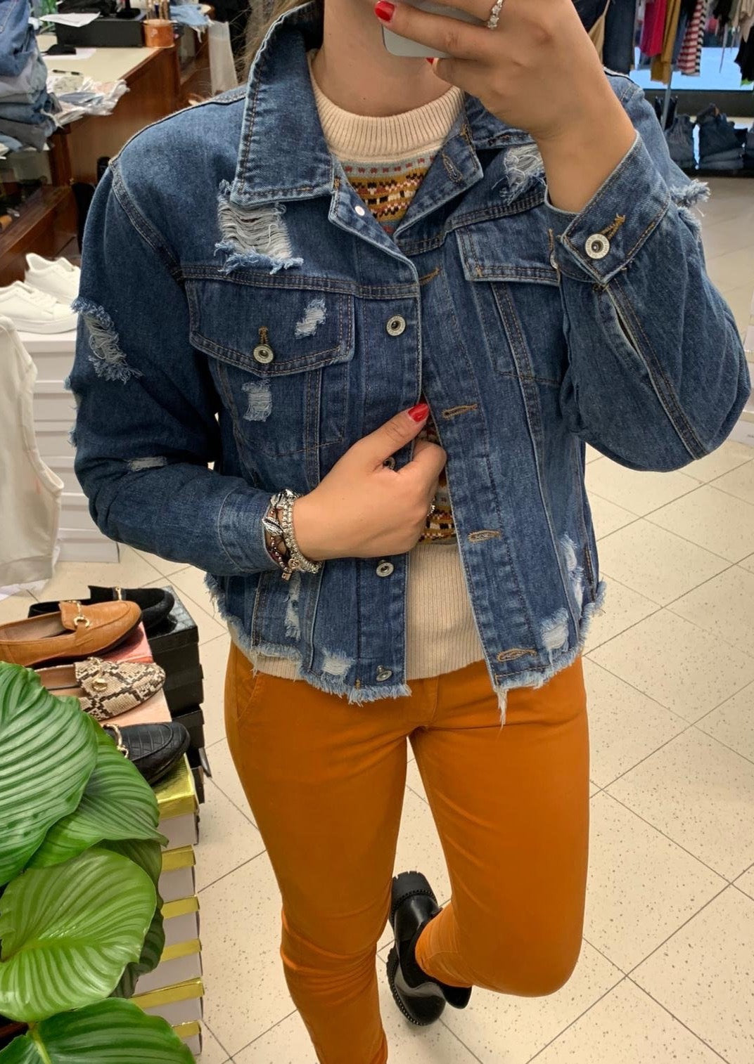 GIACCA IN JEANS CON STRAPPI