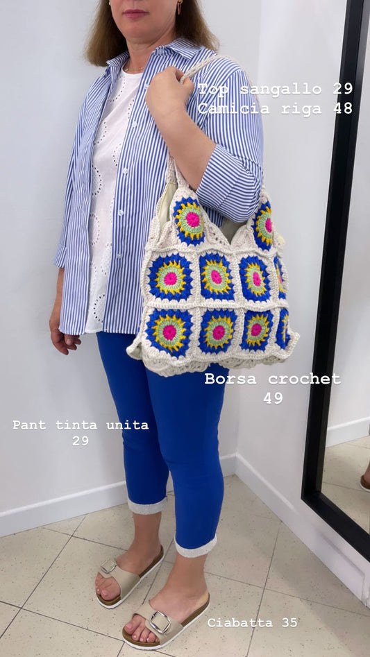 BORSA CROCHET MANICI IN TESSUTO
