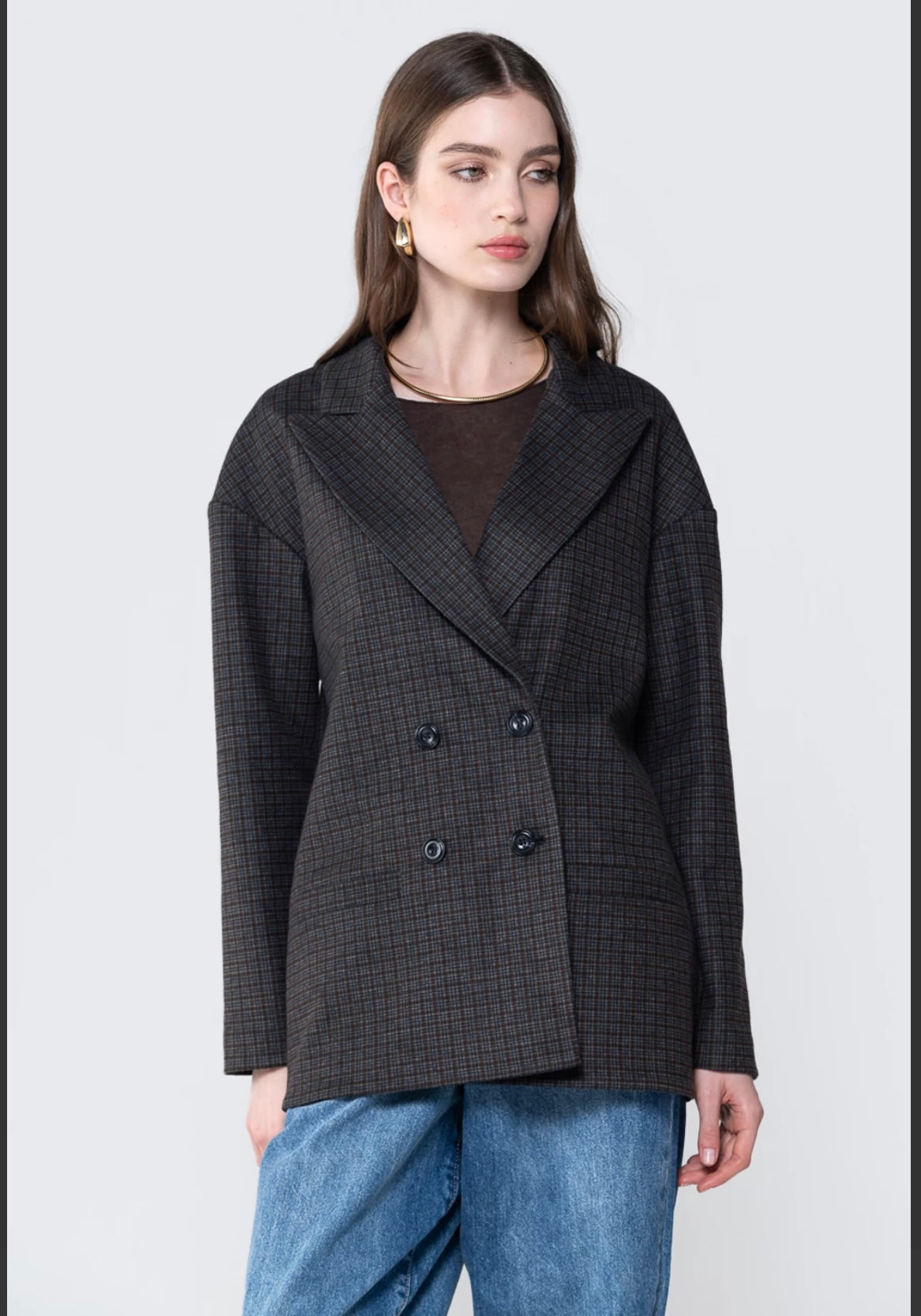 CAPPOTTO DOPPIO PETTO CHECK