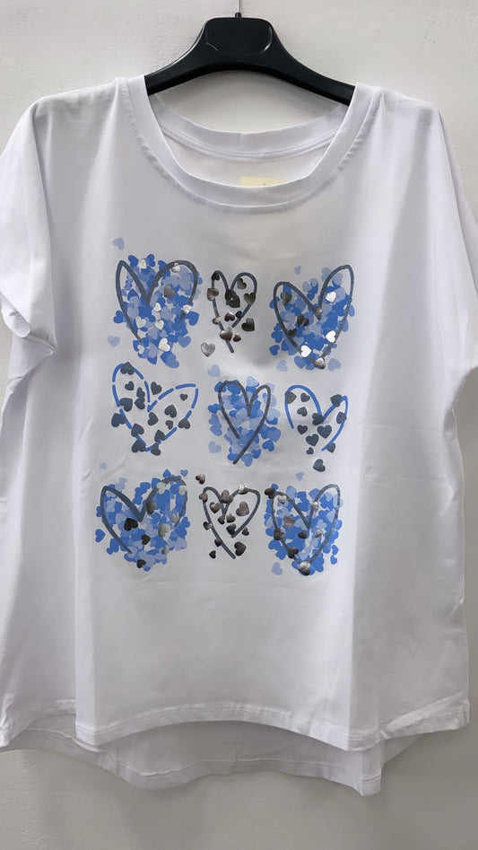 T-SHIRT LARGA 9 CUORI