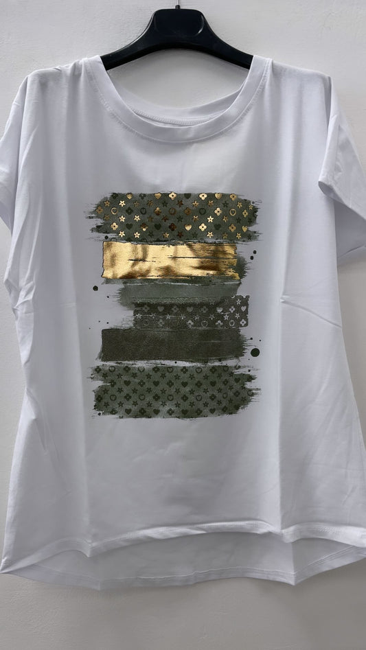 T-SHIRT LARGA PENNELLATA A FANTASIA