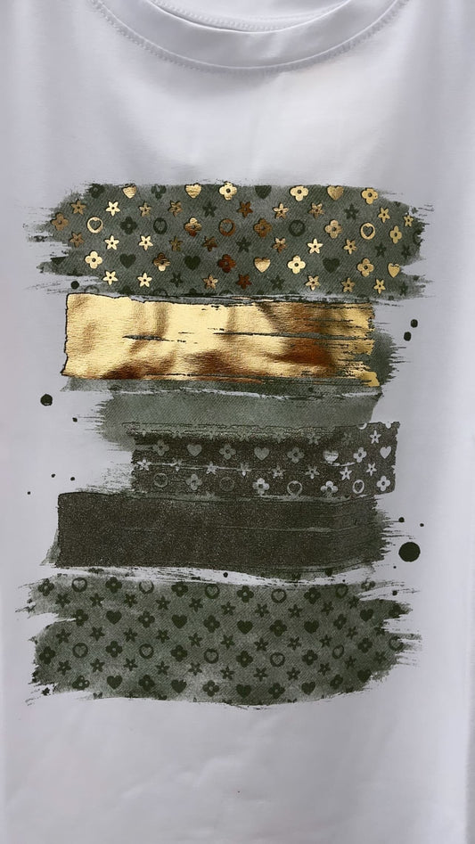 T-SHIRT LARGA PENNELLATA A FANTASIA