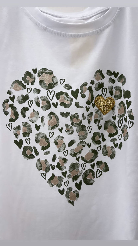 T-SHIRT LARGA CUORE MACULATO