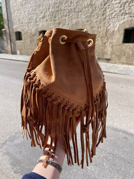 BORSA SECCHIELLO CON FRANGE