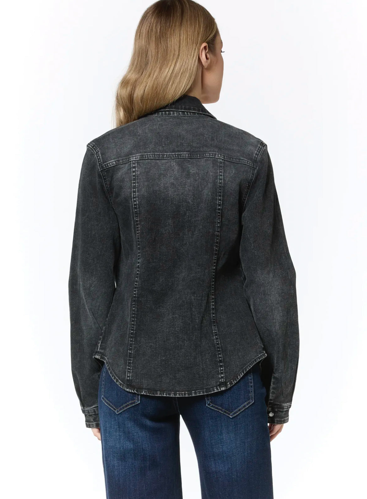 CAMICIA JEANS GRIGIO NERO