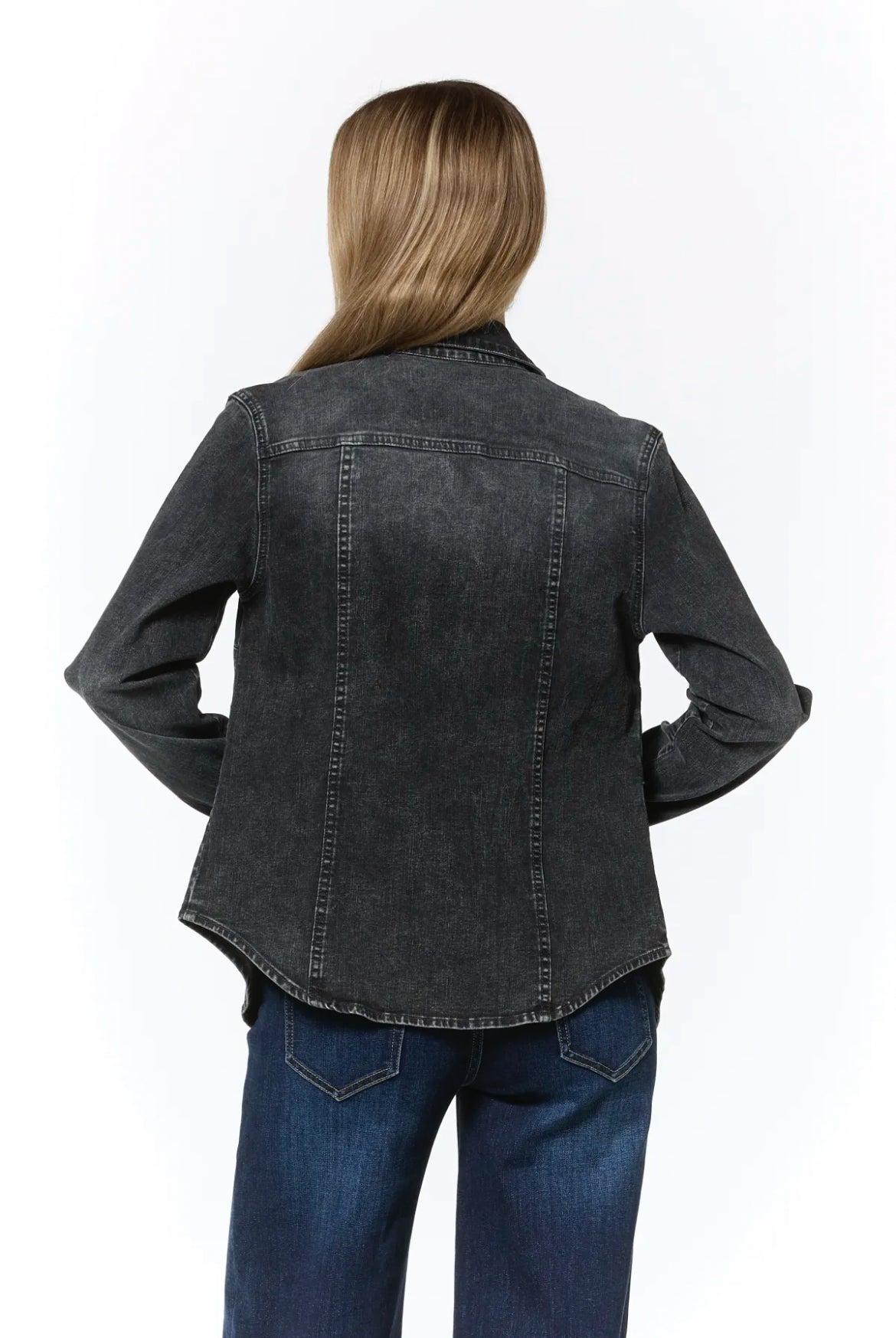 CAMICIA JEANS GRIGIO NERO