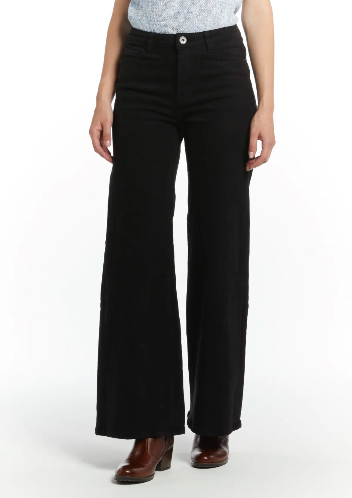 JEANS NERO PALAZZO
