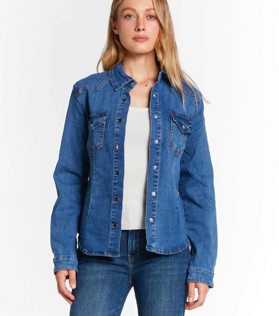 CAMICIA JEANS SABBIATA