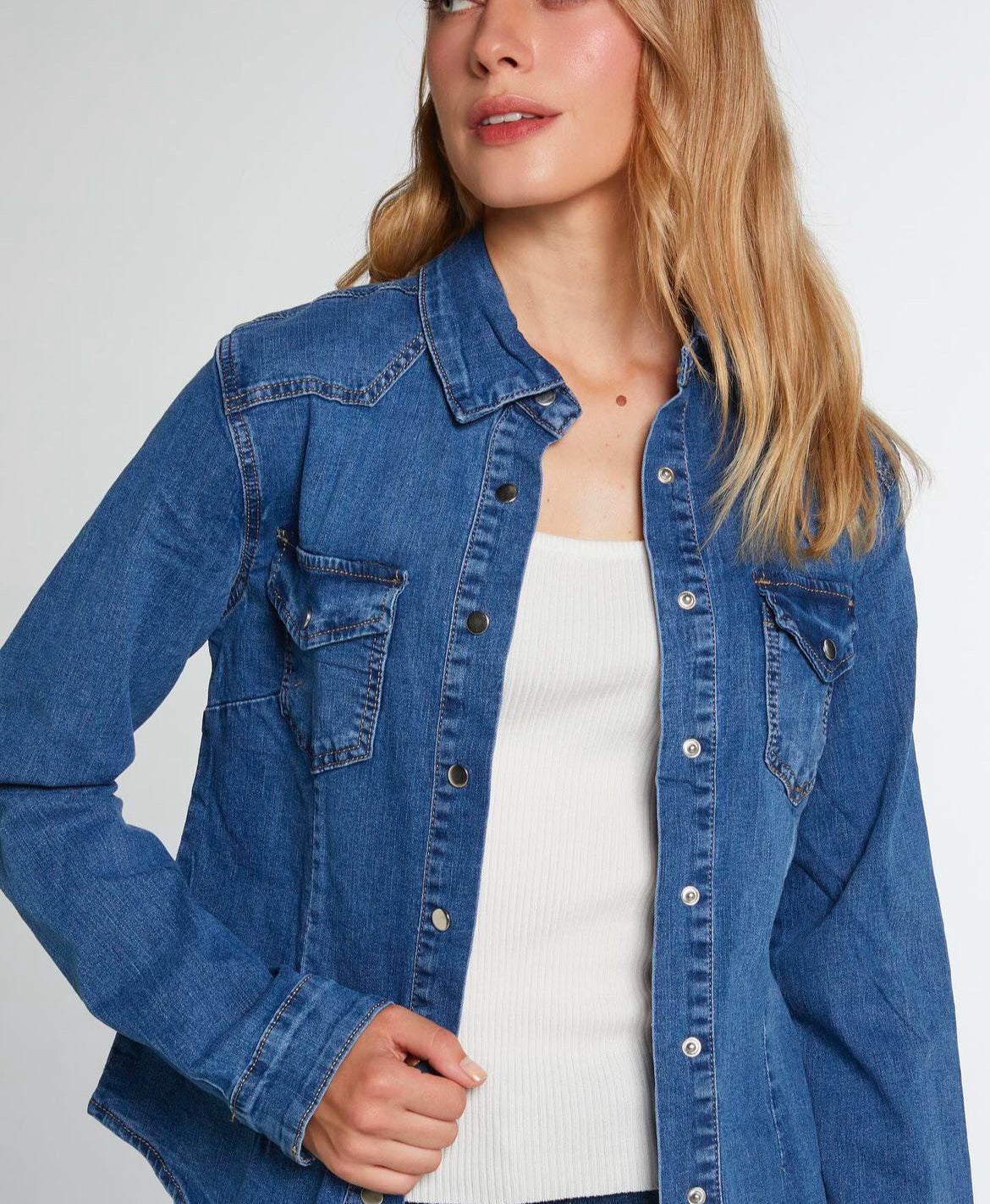 CAMICIA JEANS SABBIATA