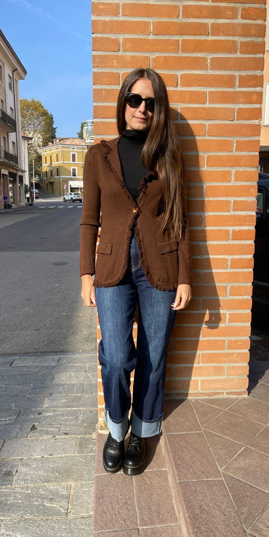 GIACCA SFRANGIATA IN MAGLIA