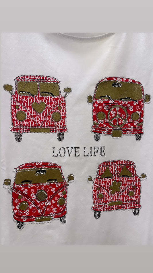 T SHIRT MINI VAN ROSSO