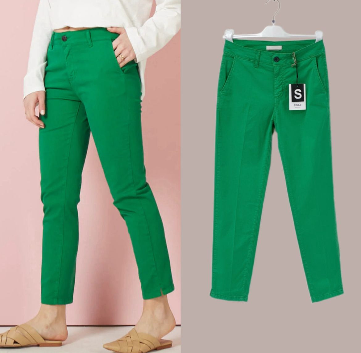 CHINOS VERDE SMERALDO