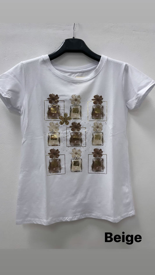 T SHIRT PROFUMI BEIGE
