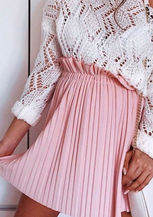 Gonna Plissé Tinta Unita