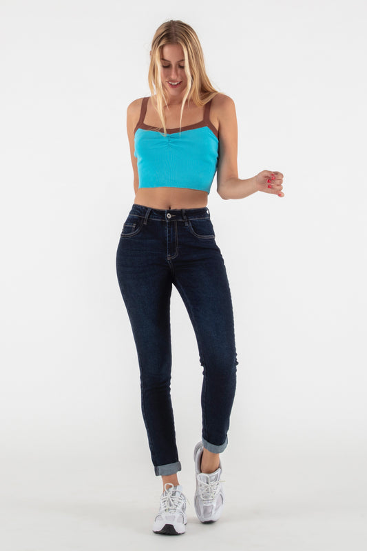 JEANS SKINNY BLU BLACK 9006