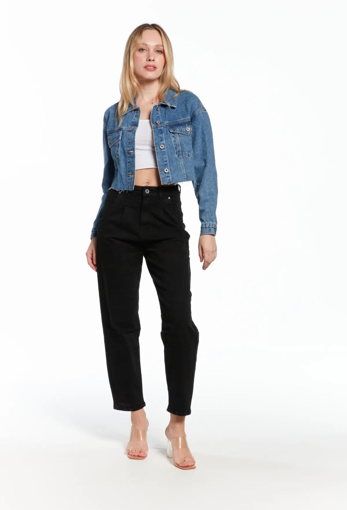 GIACCA IN JEANS MODELLO CROP