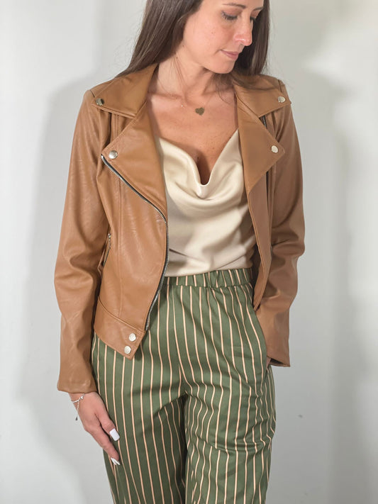 PANTALONE RIGATO IN COTONE