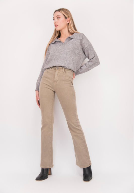 JEANS SABBIA A ZAMPA