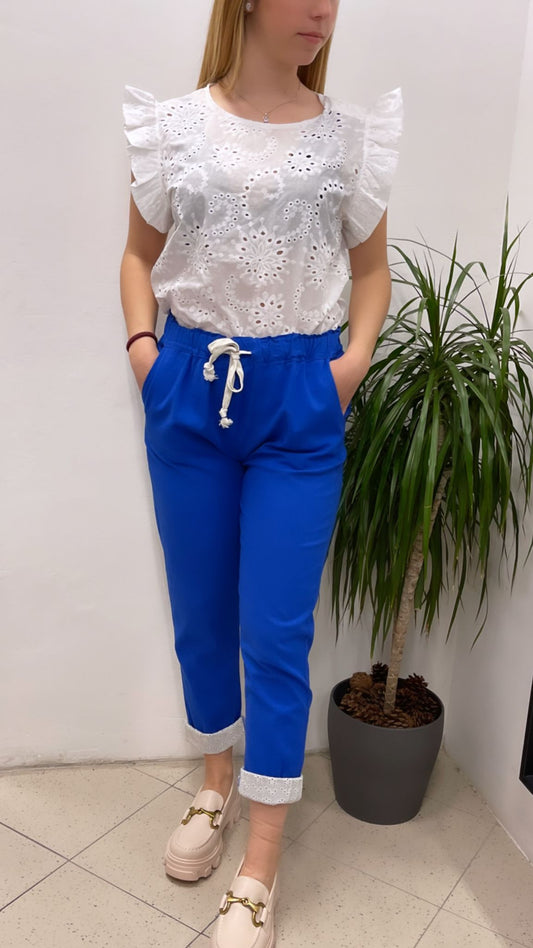 PANTALONE LINO E COTONE