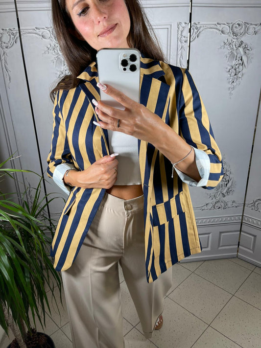 GIACCA RIGATA COTONE