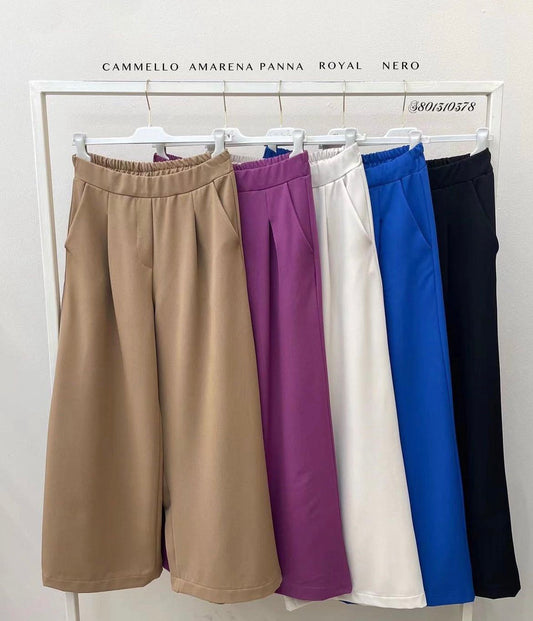 PANTALONE PALAZZO CON ELASTICO